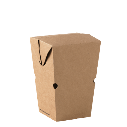 Picture of Cardboard Upright Large Chip Box Kraft Brown Board - 68mm x 68mm Base Dim. x 135mm High K028S0010 