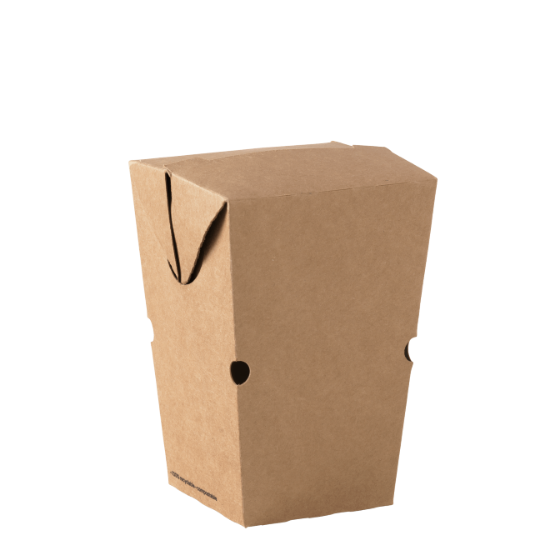 Picture of Cardboard Upright Large Chip Box Kraft Brown Board - 68mm x 68mm Base Dim. x 135mm High K028S0010