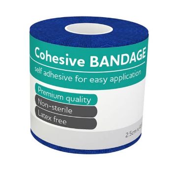 Picture of Aeroban Cohesive Bandage 2.5cm x 4.5m Visual Blue