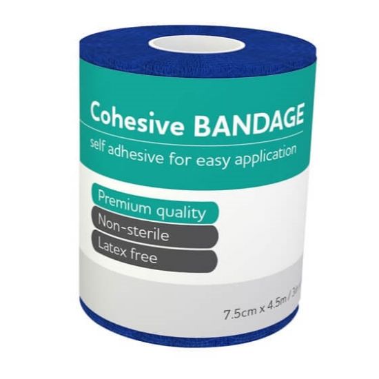 Picture of Aeroban Cohesive Bandage 7.5cm x 4.5m Visual Blue