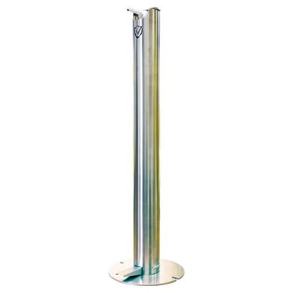 Picture of Mobile Bollard Stainless Steel Sanitiser Stand - Foot Pump (non auto) 