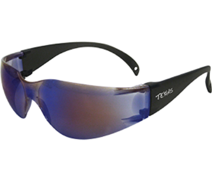 Picture of Safety Glasses - Blue Mirror Lens - Medium Impact Resistant Anti-Fog Coated