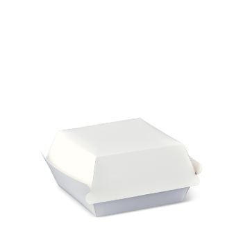 Picture of Cardboard Burger Clam White - 105mm x 100mm Base Dimensions x 90mm High