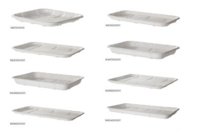 Picture of Meat & Produce Tray 5 x 5in - Sugarcane Pulp - (141 x 141 x 13mm) 