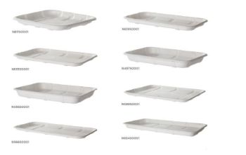 Picture of Meat & Produce Tray 8 x 6in - Sugarcane Pulp - (216 x 153 x 13mm)