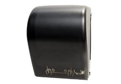 Picture of Plastic Autocut Paper Roll Towel Manual Dispenser - BLACK