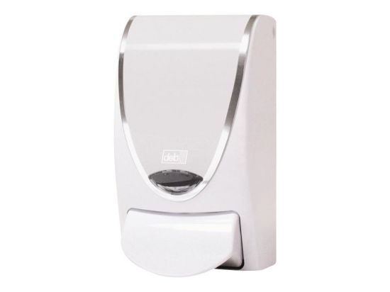 Picture of Deb Cleanse Washroom Dispenser Suits 1000ml Cartridges - White with Chrome Border