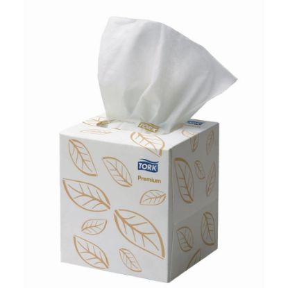 Picture of Tissues Cube Box -90 Sheet 2 Ply Box Tork 2170301