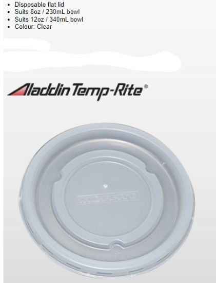 Picture of Temp-Rite Disposable Round Vented Heat Lid - Aladdin B71 (Suits 230ml and 340ml Bowl)