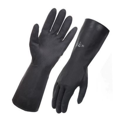 Picture of Heavy Duty Black Neoprene Chemical Resistant Gloves