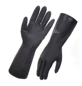 Picture of Heavy Duty Black Neoprene Chemical Resistant Gloves