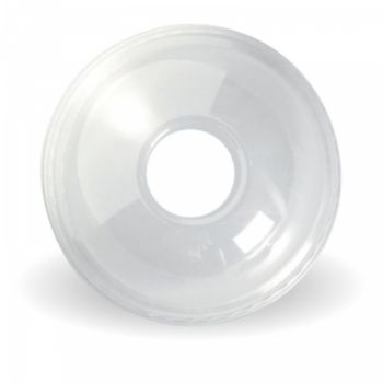 Picture of 96mm Dome Lid - 22mm Hole - Suits 300ml to 700ml Biopak Cups