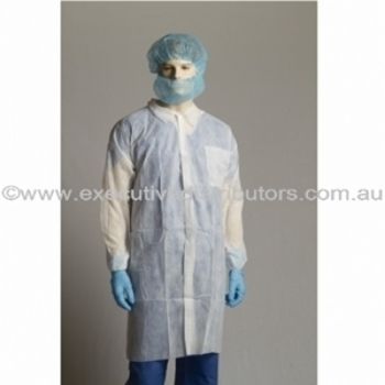 Picture of Gown Polypropylene Labcoat No Pocket WHITE