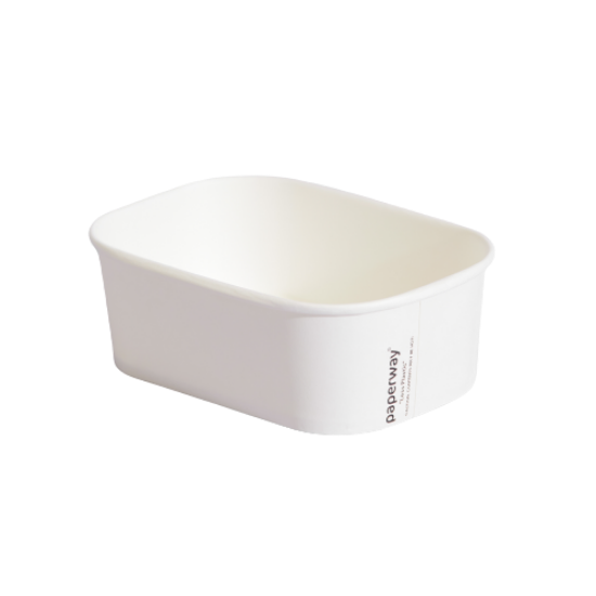 Picture of Rectangle Paper Takeaway Container With PP Coating  - 750ml White