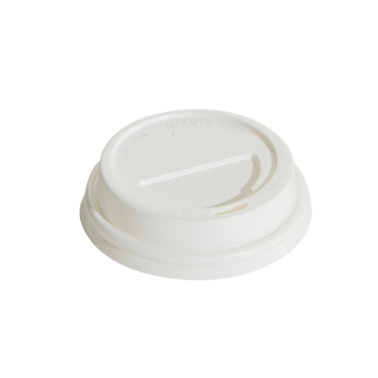 Picture of White Travel Lid Suits Single Wall 6oz, 8oz & 12oz "Slim" Cups