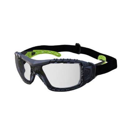 Clear anti-fog safety glasses with strap for dust prevention | Industrial Items Supplier Queensland