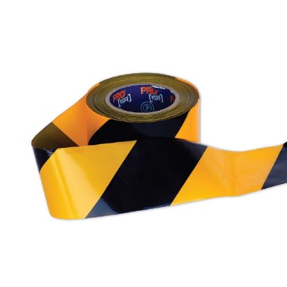 Picture of Hazard / Barricade Tape  Black/Yellow 100m x 75mm