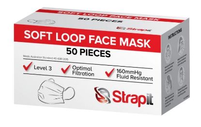 3-Ply Face Mask Surgical Earloop Level 3 - BLUE Wholesale Safety Supplies Queensland