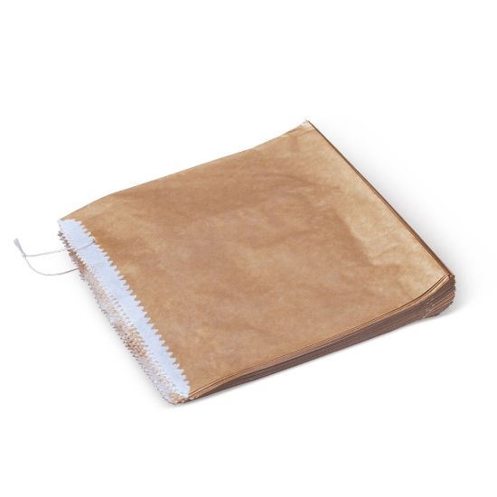 Picture of Paper Bag Brown Greaseproof Lined 1/2 Square 156x140mm
