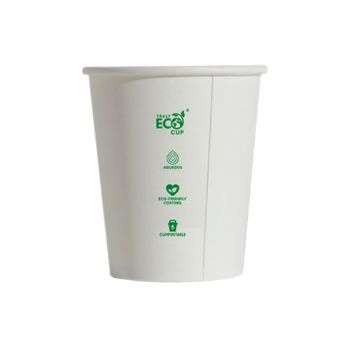 Picture of White 8oz Single Wall Smooth Coffee Cup 