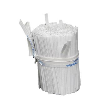 Picture of Twist Ties Paper 3" -White 75mm (1000)