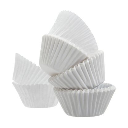 Picture of Patty Pan/Parchment Muffin Moulds-White/Tulip- P60Rx175/CP60 60mm Base x 55mm High 
