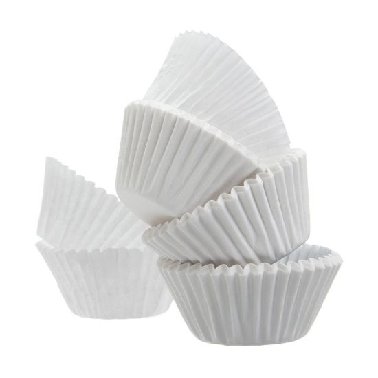 Picture of Patty Pan/Parchment Muffin Moulds-White/Tulip- P60Rx175/CP60 60mm Base x 55mm High