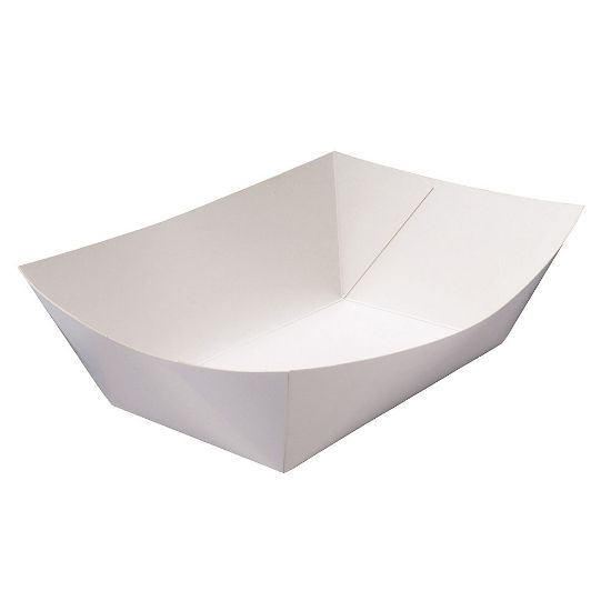 Picture of Tray Cardboard Food no.5 White - 110mm x 185mm Base Dimensions x 75mm High