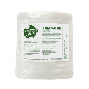 Picture of Moisturised thermal bond towel value Wipes Suits Dispenser - Pack of 1200 Wipes