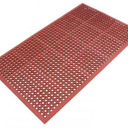 Picture of Premium Greaseproof Safety Cushion Anti-Fatiguge Matting 900mm x 600mm- Colour: Terracotta