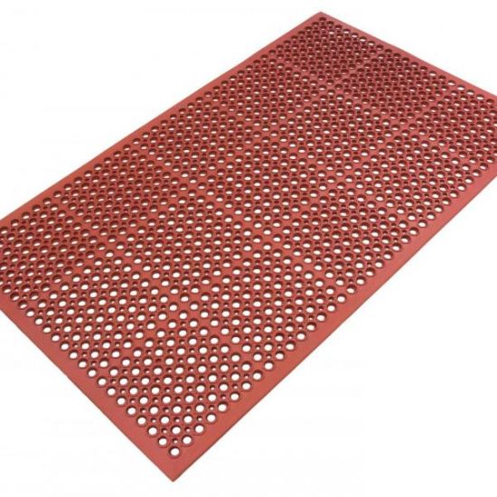 Picture of Premium Greaseproof Safety Cushion Anti-Fatiguge Matting 900mm x 600mm- Colour: Terracotta