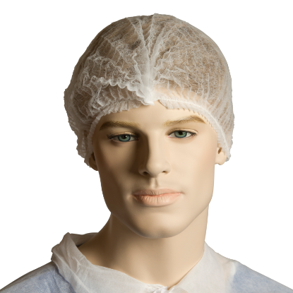 Picture of Premium Hair Nets Non Woven Crimped WHITE 21in