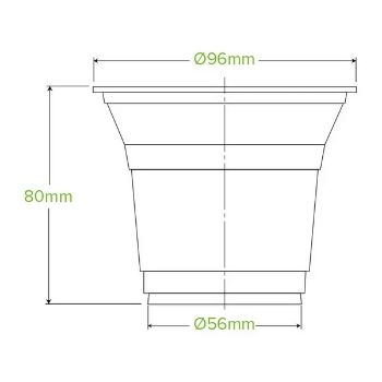 Picture of 300ml Plastic Cold Cup Biopak - Flared Rim Style