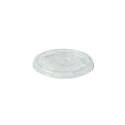 Picture of Flat lid With x-Slot to suit 300ml-700ml Biopak Clear Cup