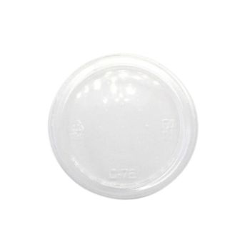 Picture of 76mm Flat Lid to suit 60ml-280ml Biopak Cup with x-Slot