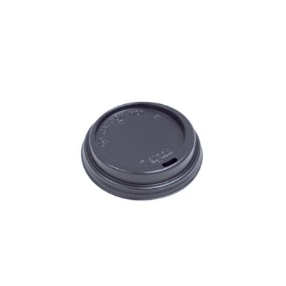 Picture of Black lids to suit 8oz Black Ripple Double Wall Coffee Cup