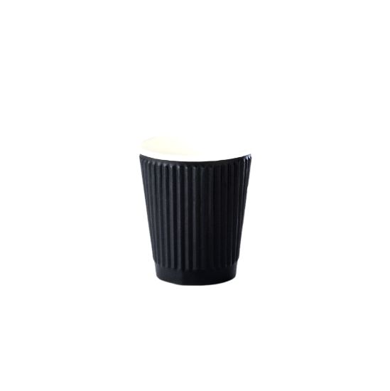 Picture of Black 8oz Ripple Double Wall Coffee Cup