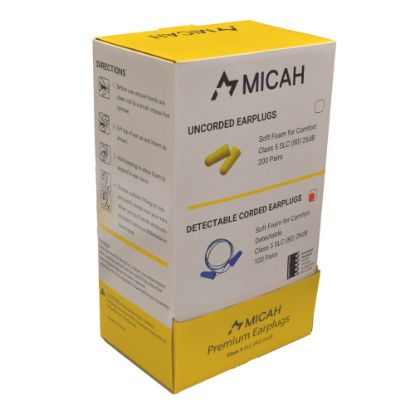 Picture of Earplugs - Metal Detectable Class 5 Disposable Corded Blue - MICAH  