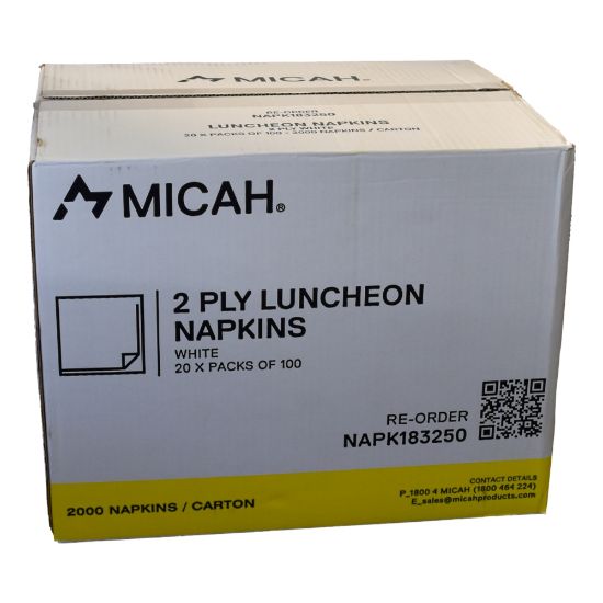 Picture of Napkin 2 Ply Luncheon White - Micah Mezzo