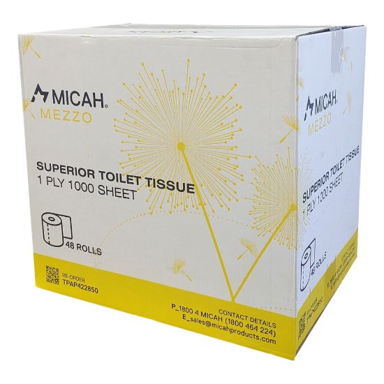 Picture of Toilet Paper Roll 1 Ply 1000 Sheet - Individually Wrapped Micah