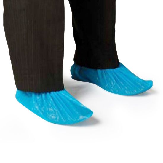 Picture of Shoe Covers Blue Chlorinated Polyethylene - Waterproof