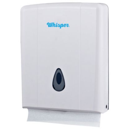 Picture of Plastic Interleaf Towel Dispenser for Compact and Ultraslim Hand Towel - White