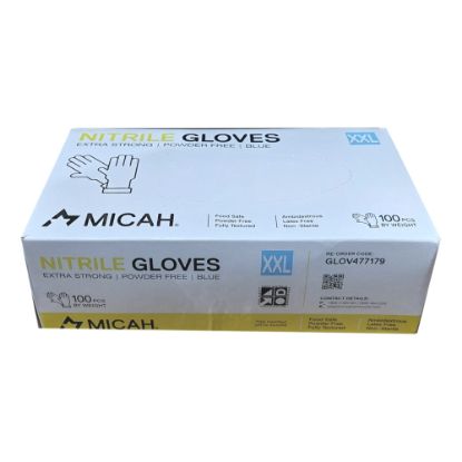Picture of Gloves Nitrile, Powder Free Examination Grade Extra Strong OVERSIZE Blue – Micah