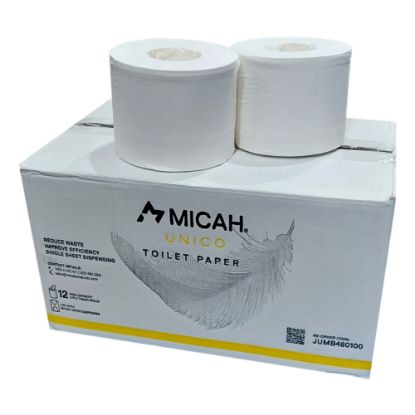 Picture of Toilet Paper Roll Micah Unico 2 Ply Centre Pull - 545 Portioned Sheets / Roll