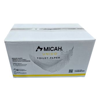 Picture of Toilet Paper Roll Micah Unico 2 Ply Centre Pull - 545 Portioned Sheets / Roll