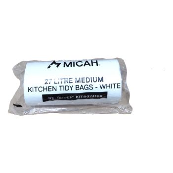Picture of Kitchen Tidy Bin Liner Roll 27L Medium WHITE - Micah