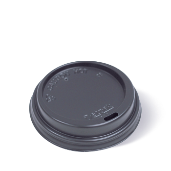 Picture of Black lids to suit 8oz Black Ripple Double Wall Coffee Cup
