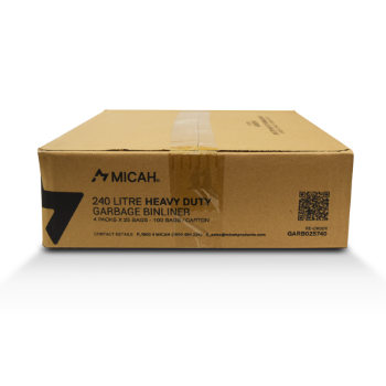 Picture of Garbage Bin Liners 240L Black Heavy Duty - Micah Mezzo